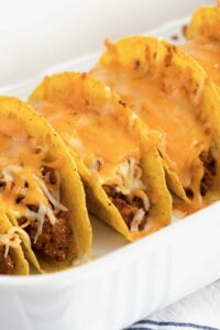 Beef and Bean Baked Tacos