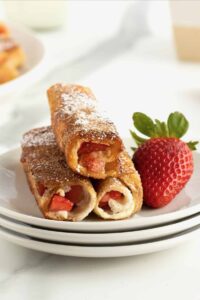 Strawberry Cream Cheese French Toast Roll Ups