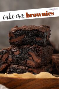 Fudgy Cake Mix Brownies | Cookies and Cups