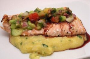 Salmon With Orange Salsa and Pomegranate Glaze – Eat With Your Eyes