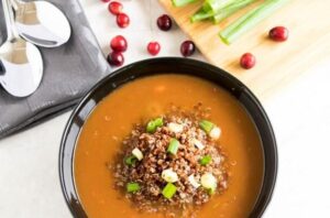 Red quinoa cranberry arugula soup – Eat With Your Eyes
