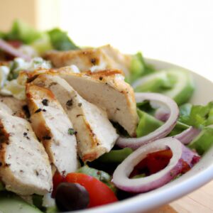 Healthy Greek Salad with Grilled Chicken – Orektiko
