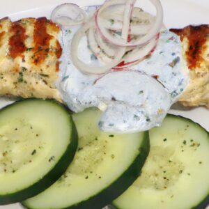 Grilled Chicken Souvlaki with Tzatziki Sauce – Orektiko