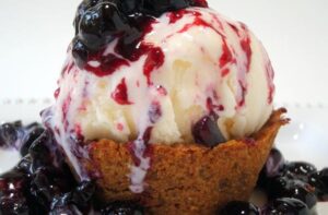 Blueberry-Lavender Sauce and Ginger Snap Ice Cream Cups – Eat With Your Eyes