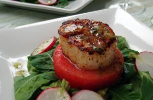 Seared Scallop and Watermelon Salad With Sparkling Mint Vinaigrette – Eat With Your Eyes